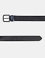 U.S. Polo Assn. Black Debossed Branding Leather Belt
