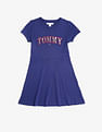 Tommy Hilfiger Kids Girls Cotton Round Neck A-Line Dress