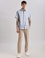 Calvin Klein Jeans Mens Blue Solid Shirt