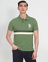 U.S. Polo Assn. Denim Co. Contrast Stripe Pique Polo Shirt