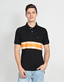 Arrow Sports Horizontal Stripe Cotton Polo Shirt