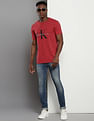 Calvin Klein Monogram Print Cotton Stretch T-Shirt