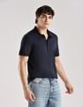 Calvin Klein Jeans Solid Regular-Fit Lyocell Polo T-Shirt