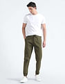 Flying Machine Drawstring Waist Slim Joggers