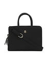Tommy Hilfiger Solid Black PU Hand Bag