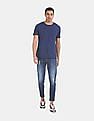 Flying Machine Mankle Slim Fit Ripped Stone Wash Jeans