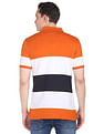 AD by Arvind Modern Horizontal Stripe Polo Shirt