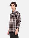 Flying Machine Check Cotton Casual Shirt