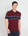 Arrow Sports Cotton Horizontal Stripe Polo Shirt