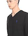 U.S. Polo Assn. V-Neck Solid Sweater