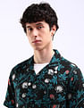 Flying Machine Cuban Collar Holiday Shirt