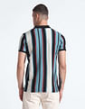 Flying Machine Vertical Stripe Cotton Polo Shirt