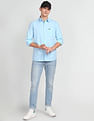 Arrow Sports Horizontal Stripe Slim Fit Shirt