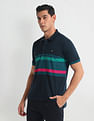 Arrow Sports Horizontal Stripe Cotton Polo Shirt