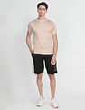 U.S. Polo Assn. Denim Co. Mid Rise Knitted Solid Shorts