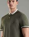 Tommy Hilfiger Printed Regular Fit Cotton Polo T-Shirt