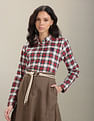 U.S. Polo Assn. Women Tartan Check Oxford Shirt