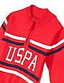U.S. Polo Assn. Kids High Neck Brand Print Sweater