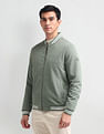 Arrow Sport Stand Neck Knitted Bomber Jacket