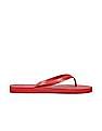 Calvin Klein Men Dark Red V-Strap Brand Print Slippers