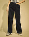 Flying Machine Women Straight Fit Pocket Detailed Jeans