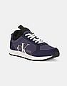 Calvin Klein Men Medieval Blue Jemmy Tonal Panel Lace Up Sneakers