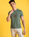 Flying Machine Crew Neck Graphic T-Shirt