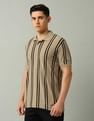 Arrow Sport Vertical Striped Pure Cotton Polo Shirt