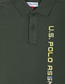 U.S. Polo Assn. Kids Boys Holographic Print Cotton Coordinate Polo Shirt
