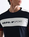 USPA Active Colourblocked Slim Fit T-Shirt
