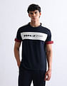 USPA Active Colourblocked Slim Fit T-Shirt