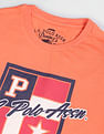 U.S. Polo Assn. Men Peach Brand Printed Cotton T-Shirt