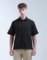 Flying Machine Gingham Checked Oversized Fit Digitopia Shirt