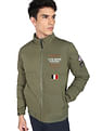 Flying Machine High Neck Appliqued Quilted Jacket
