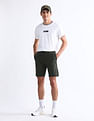 USPA Active Solid Slim Fit Active Shorts