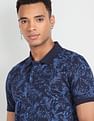 Flying Machine Tropical Print Cotton Polo Shirt