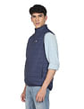 Flying Machine High Neck Solid Sleeveless Jacket
