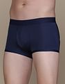 Calvin Klein Underwear Men Navy Luxurious Microfiber Solid Trunks