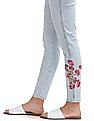 Aeropostale Mid Rise Embroidered Boyfriend Jeans