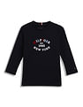 Tommy Hilfiger Kids Boys Monotype Flock Regular T-Shirt
