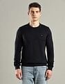 Tommy Hilfiger Solid Regular-Fit Cotton Sweater