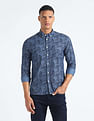 Flying Machine Button-Down Collar Floral Shirt