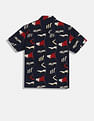 Tommy Hilfiger Kids Boys Printed Regular-Fit Cotton Shirt