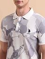 U.S. Polo Assn. Denim Co. All-Over Printed Pure Cotton Polo Shirt