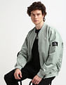 Calvin Klein Regular Fit Solid Bomber Jacket