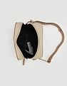 Tommy Hilfiger Colour blocked Beige PU Sling Bags
