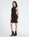 Calvin Klein Jeans Zip Up Elongated Rib Knit Dress