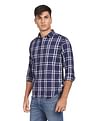 Flying Machine Plaid Check Pure Cotton Shirt