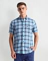 Arrow Sports Short Sleeve Tartan Check Shirt