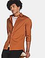 Calvin Klein Men Rust Slim Fit Solid Casual Shirt